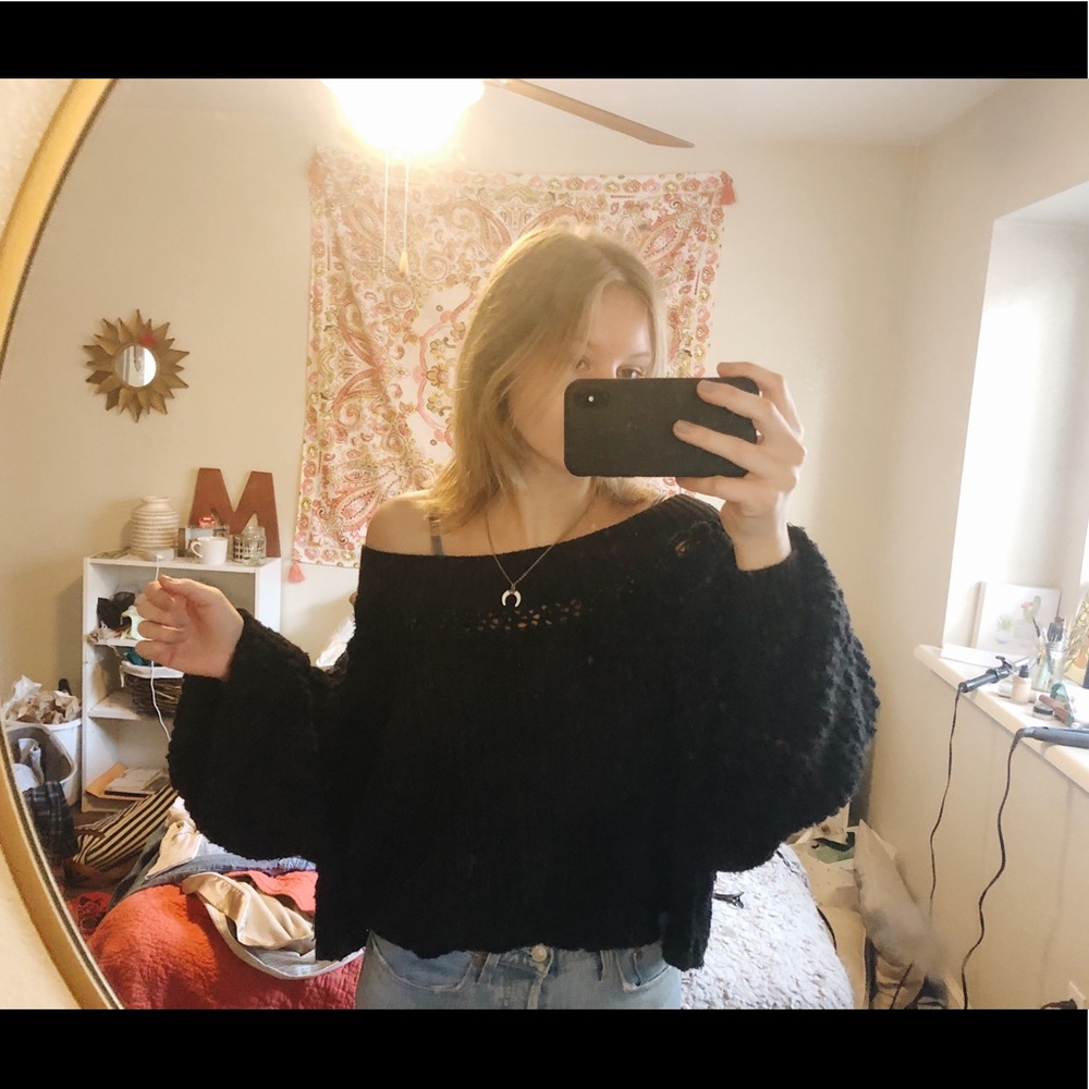 Free people black sweater
